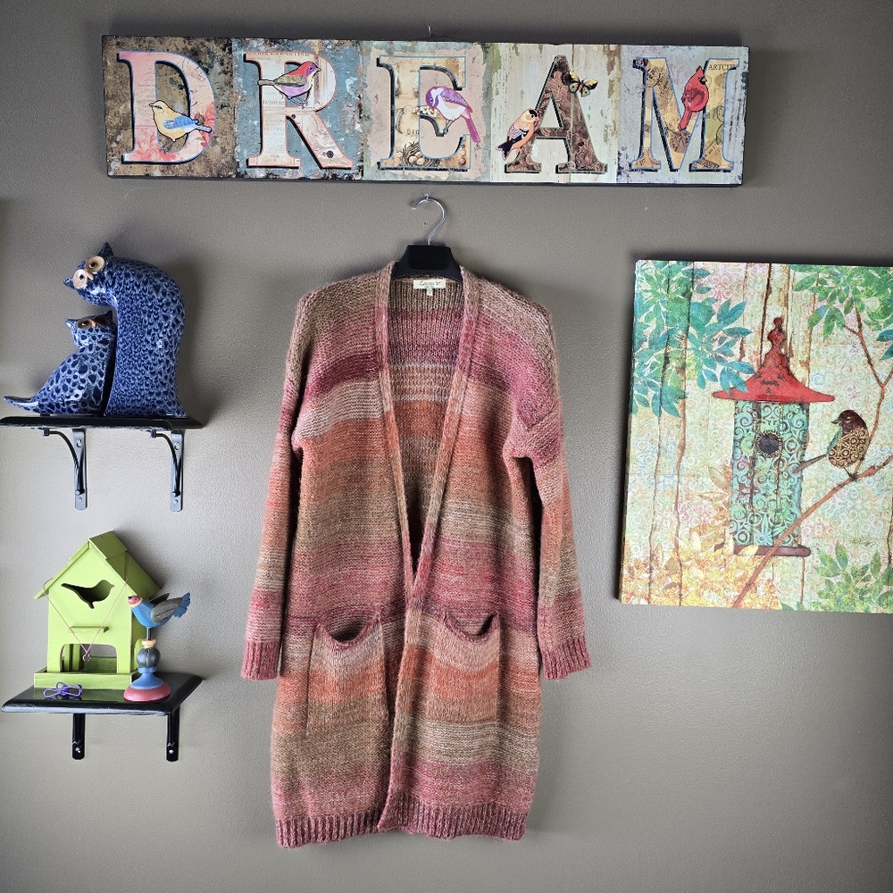 Cocogio spice open front cardigan sweater medium